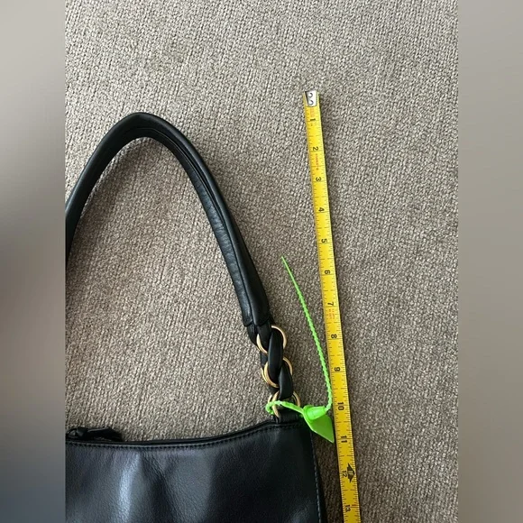 Roberta Di Camerino Black Leather Shoulder Purse ITALY - Picture 12 of 16